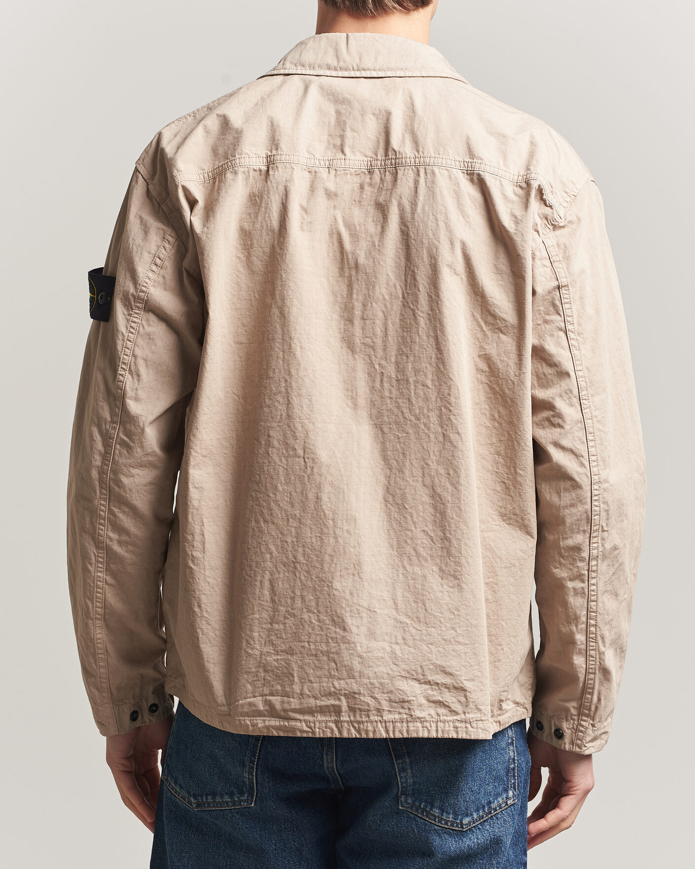Homme | Chemises | Stone Island | Cotton Ripstop Zip Overshirt Desert