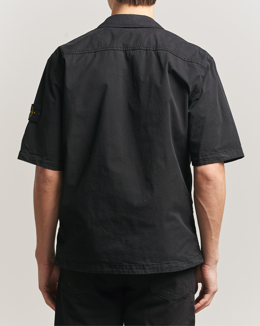 Homme | Chemises | Stone Island | Organic Cotton Twill Short Sleeve Shirt Black