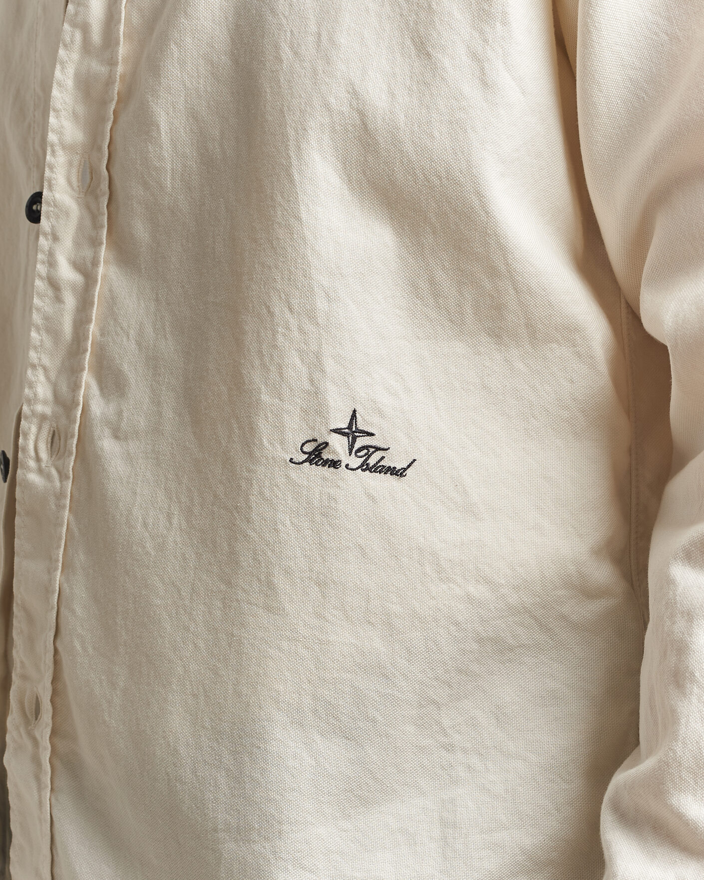 Homme | Chemises | Stone Island | Organic Cotton Oxford Shirt Ivory