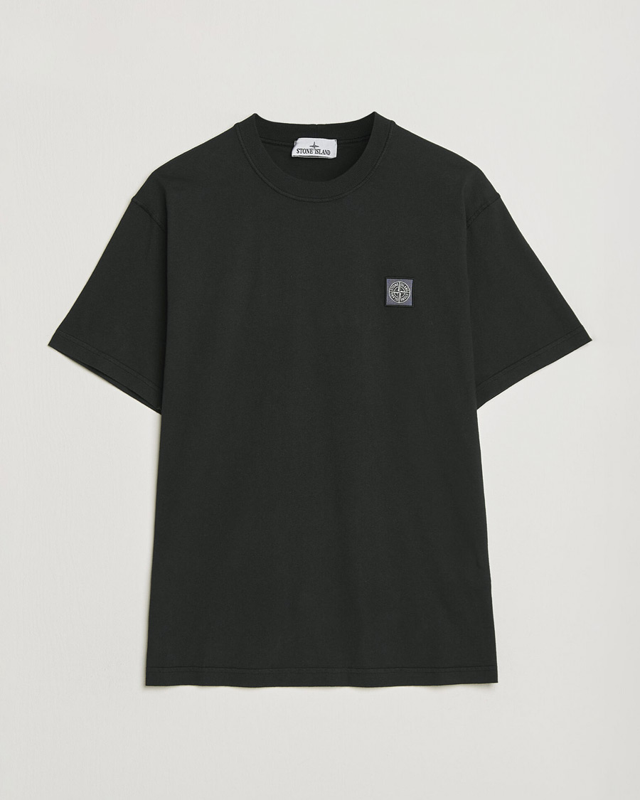 Homme | T-shirts | Stone Island | Organic Cotton Fissato Effect T-Shirt Black