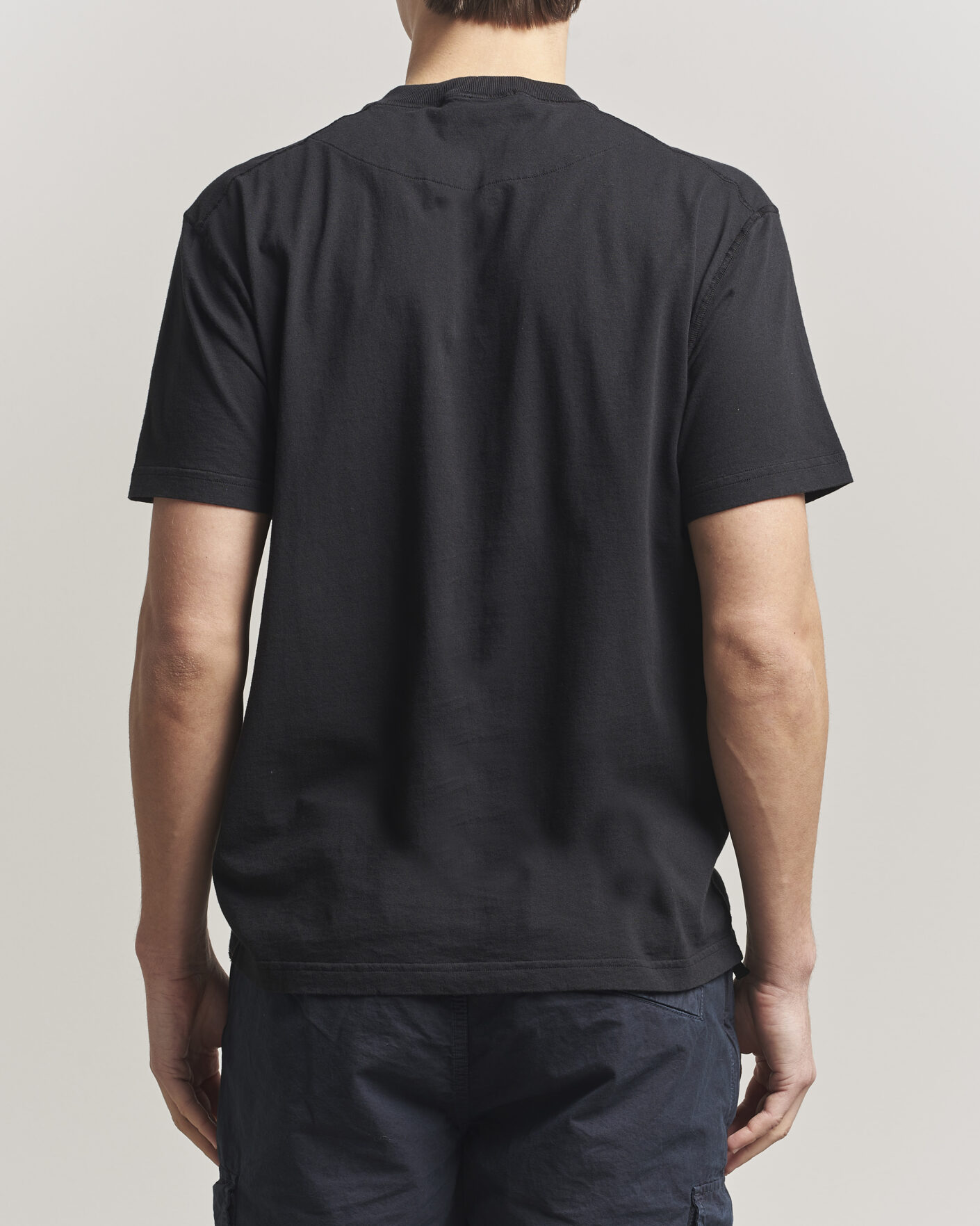 Heren | T-shirts | Stone Island | Organic Cotton Fissato Effect T-Shirt Black