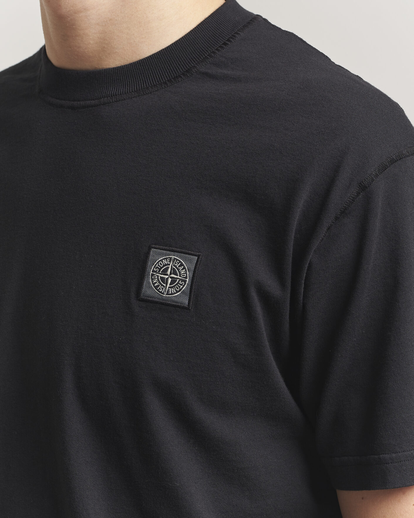 Heren | T-shirts | Stone Island | Organic Cotton Fissato Effect T-Shirt Black