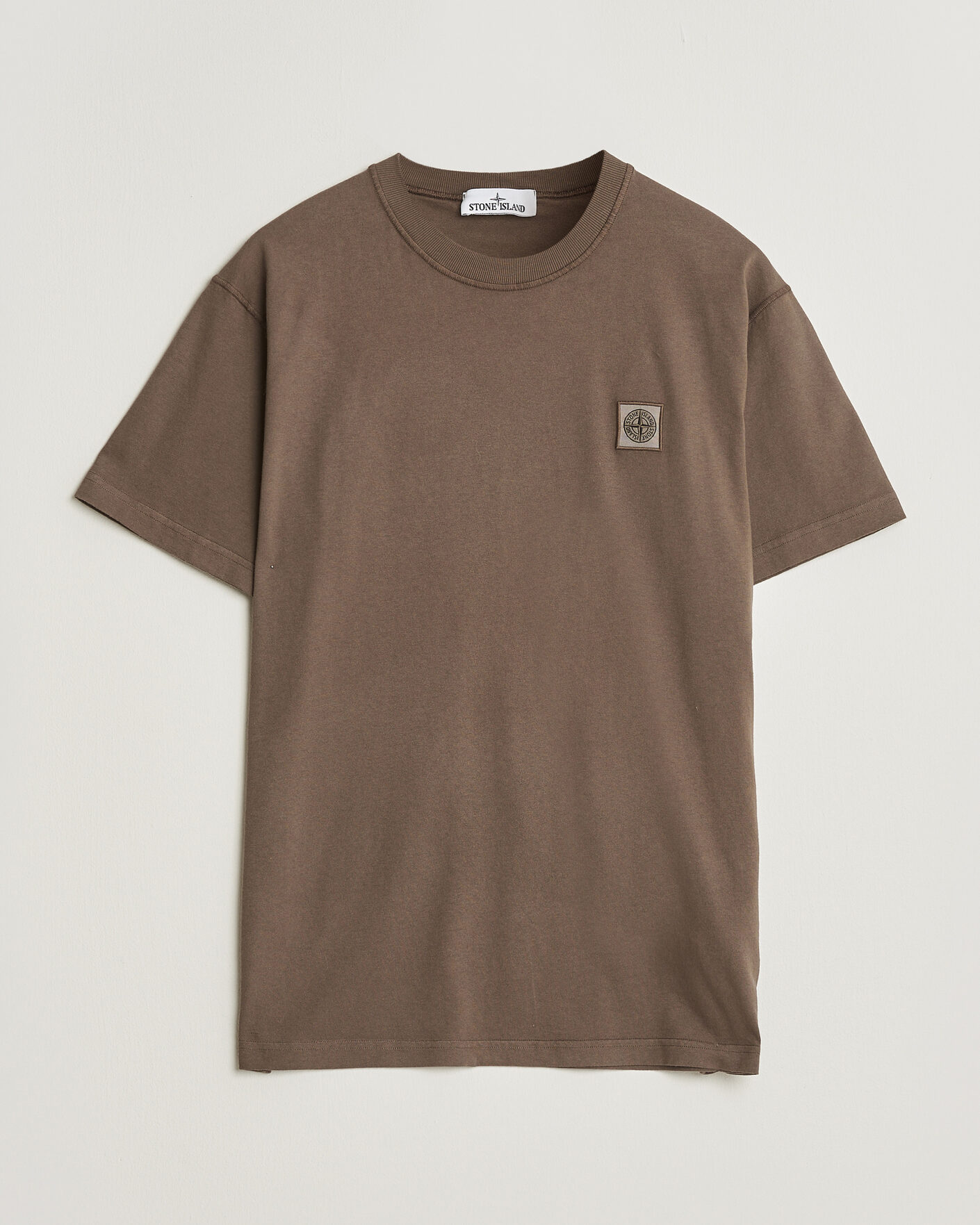 Heren | T-shirts | Stone Island | Organic Cotton Fissato Effect T-Shirt Umber