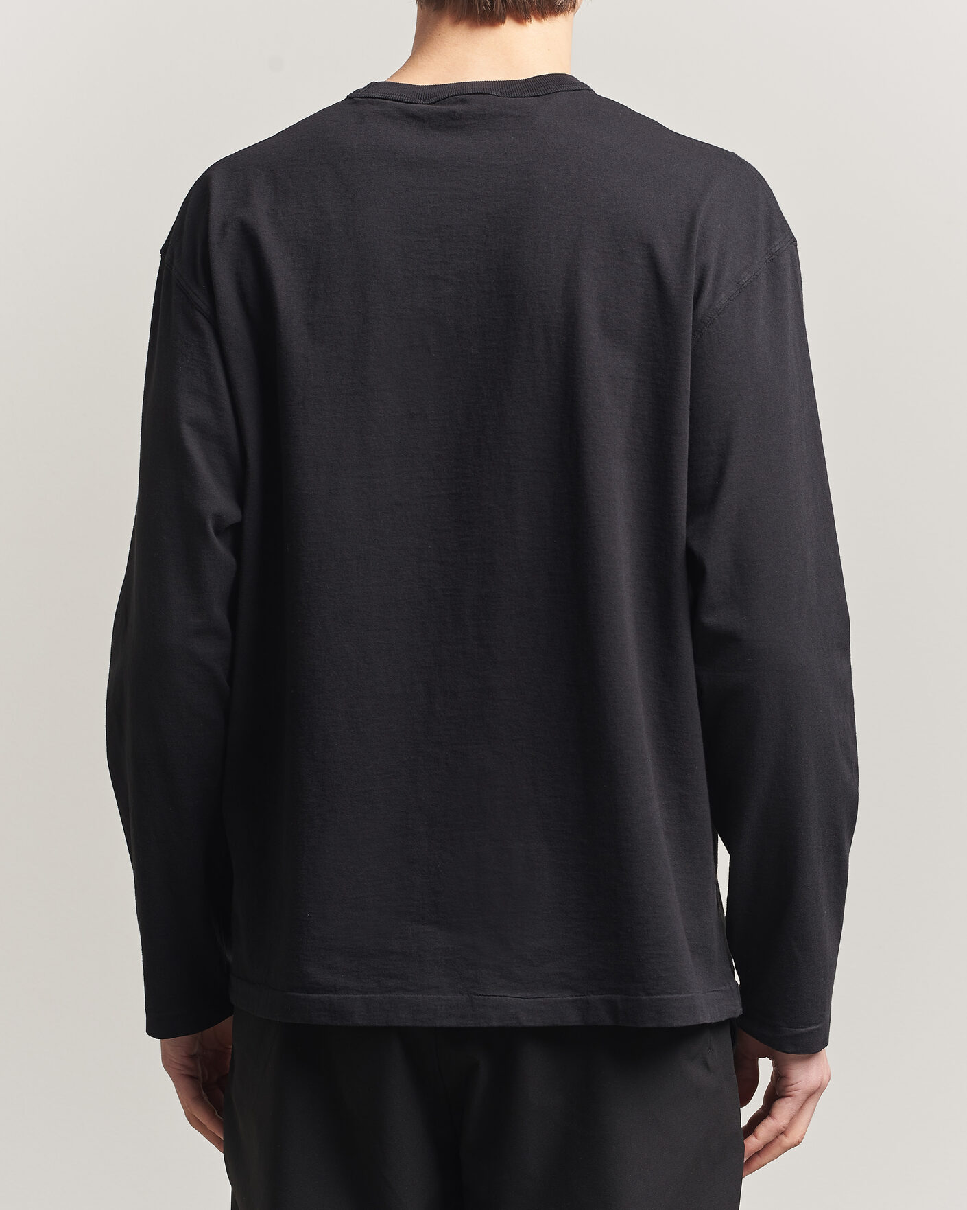 Heren | T-shirts | Stone Island | Organic Cotton Jersey Long Sleeve Logo T-Shirt Black