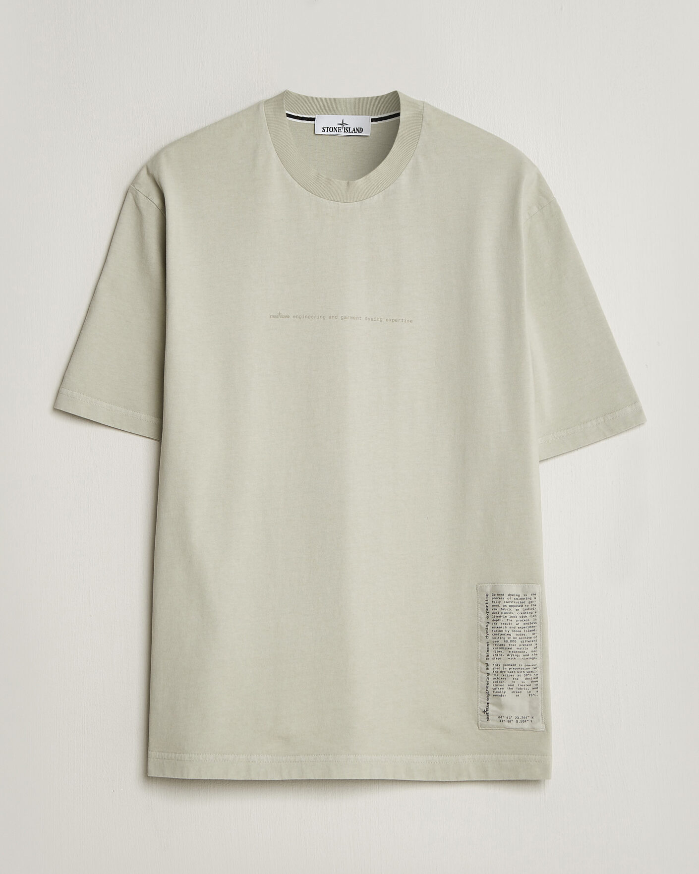 Homme | T-shirts | Stone Island | Combed Cotton Jersey Printed T-Shirt Pearl Grey