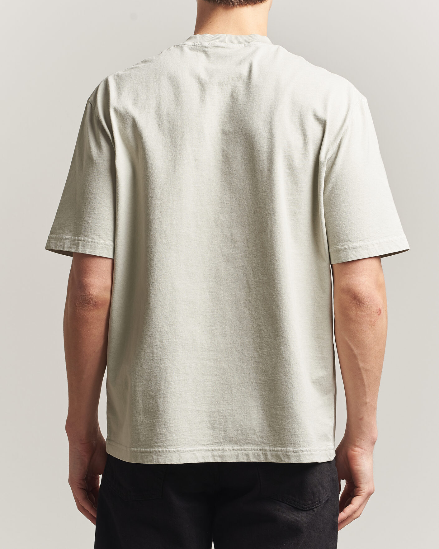 Homme | T-shirts | Stone Island | Combed Cotton Jersey Printed T-Shirt Pearl Grey