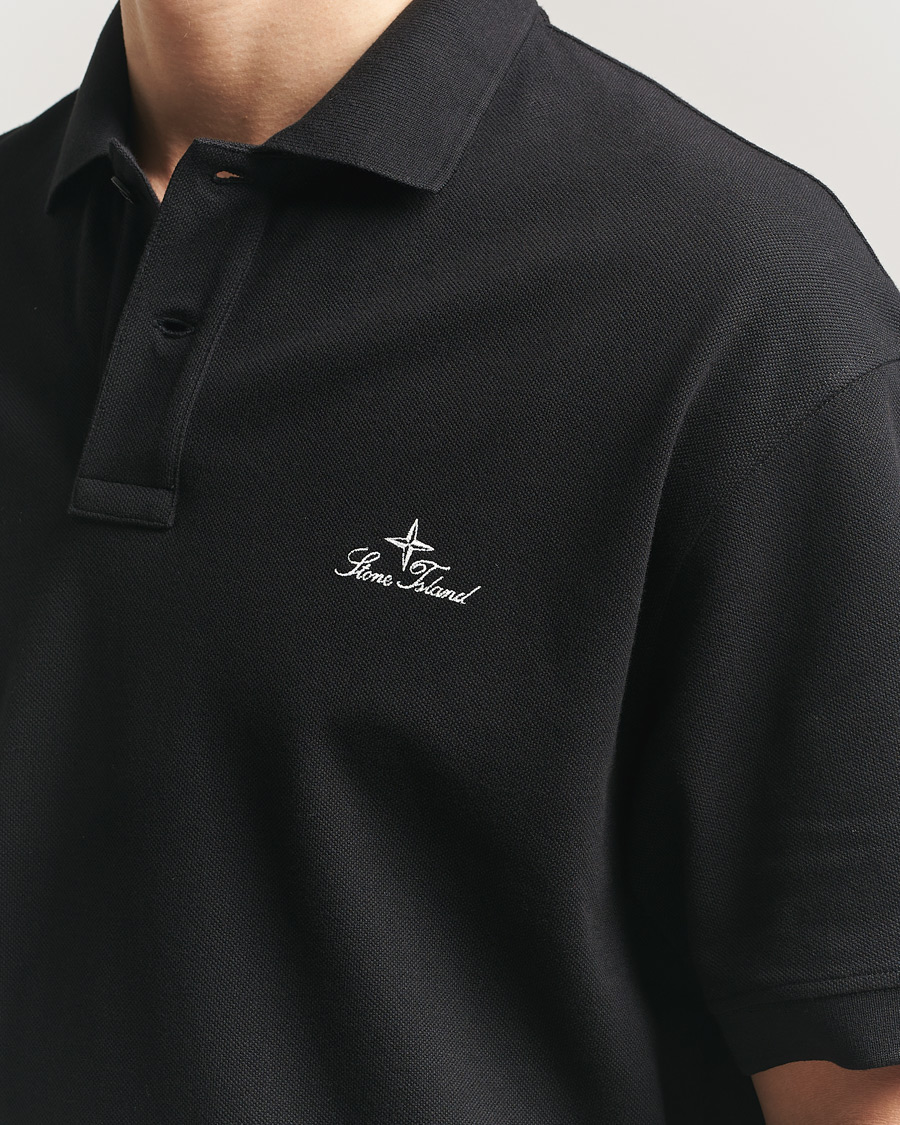 Homme | Polos | Stone Island | Organic Cotton Pique Black