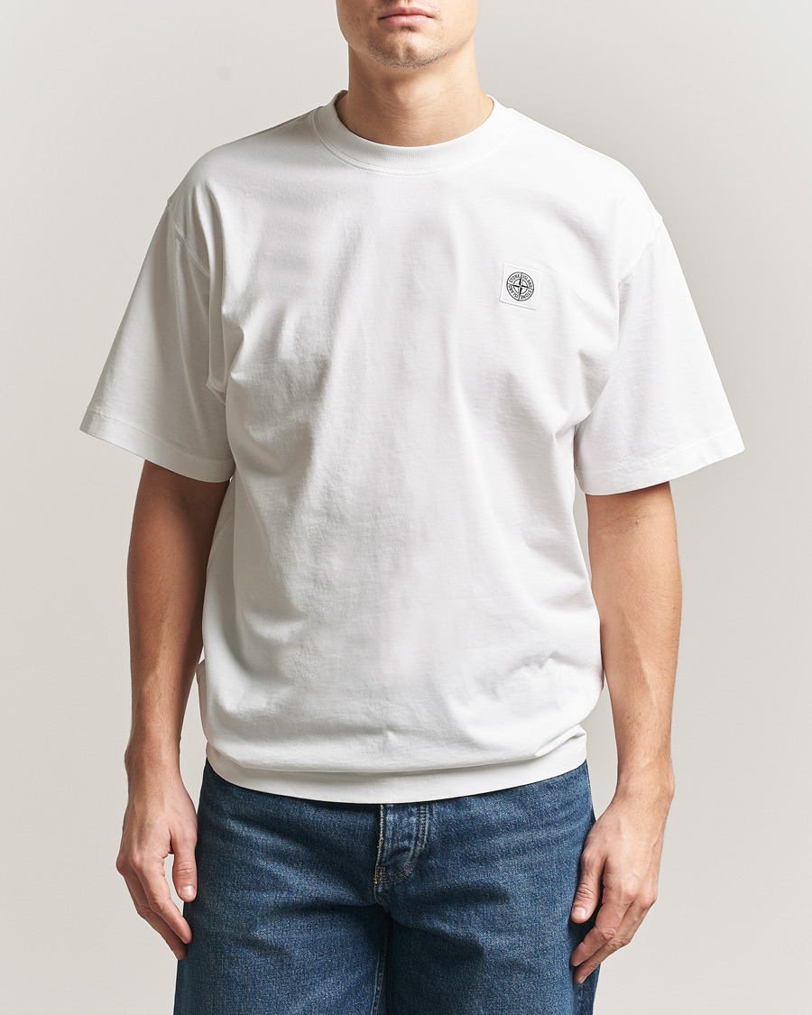 Homme | T-shirts | Stone Island | Combed Organic Cotton T-Shirt White