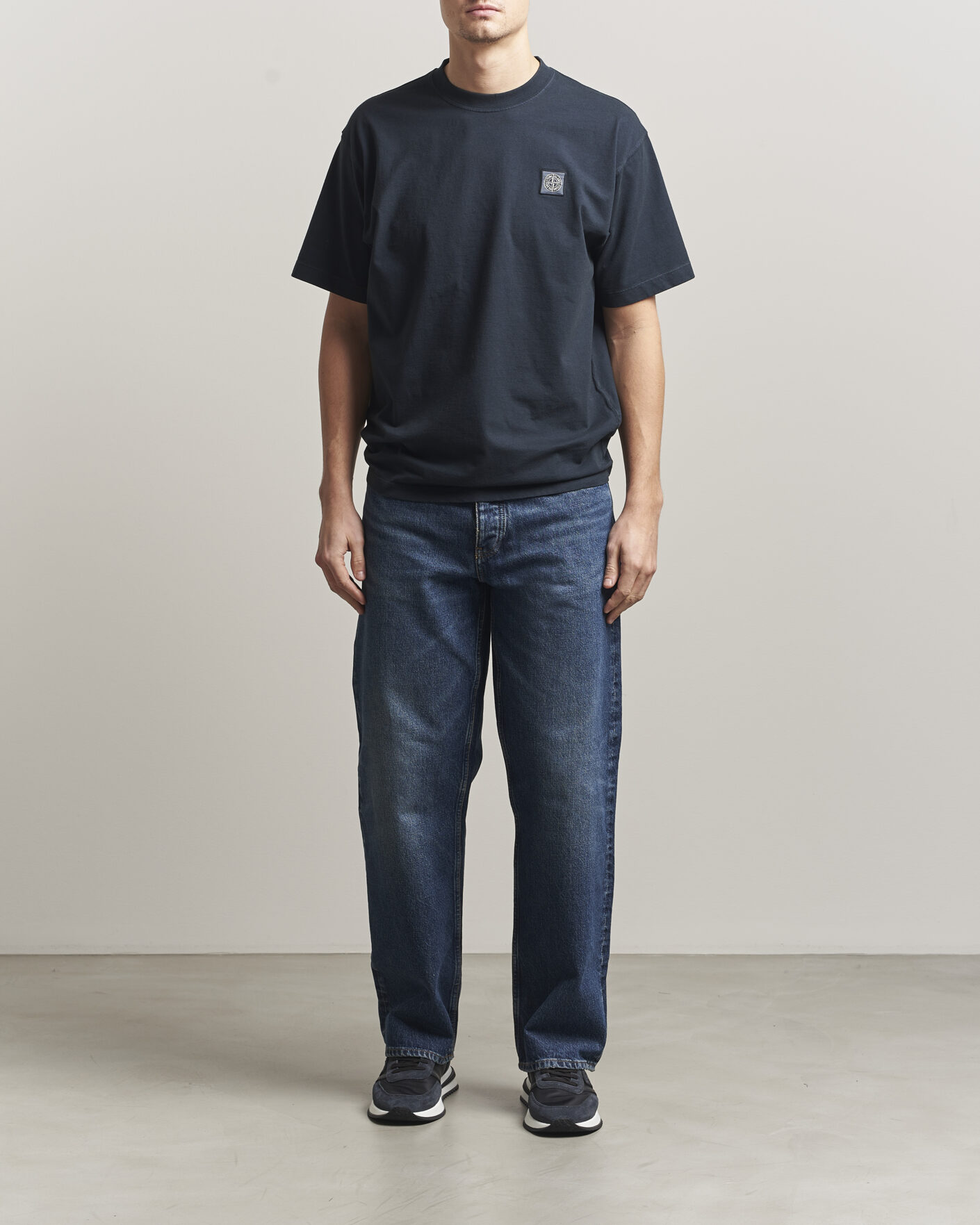 Homme | T-shirts | Stone Island | Combed Organic Cotton T-Shirt Navy