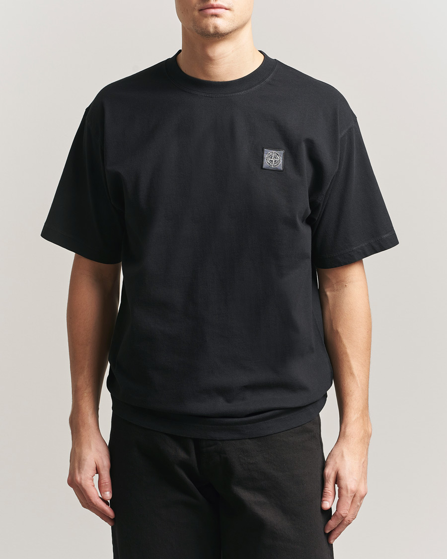 Homme | T-shirts | Stone Island | Combed Organic Cotton T-Shirt Black
