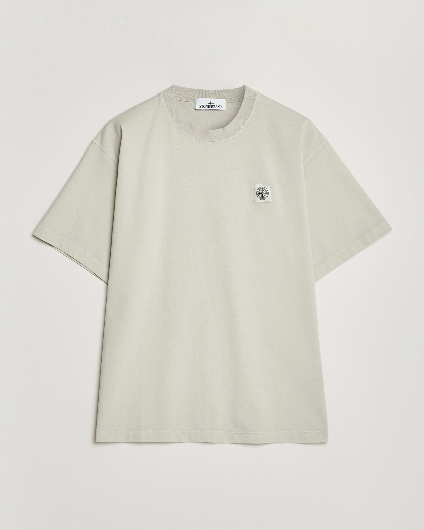 Homme | T-shirts | Stone Island | Combed Organic Cotton T-Shirt Pearl Grey