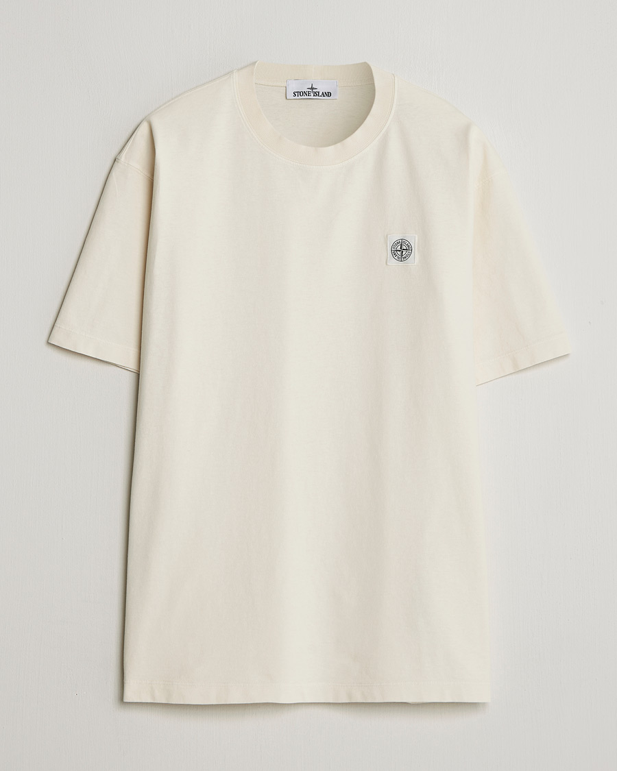 Heren | T-shirts | Stone Island | Combed Organic Cotton T-Shirt Ivory