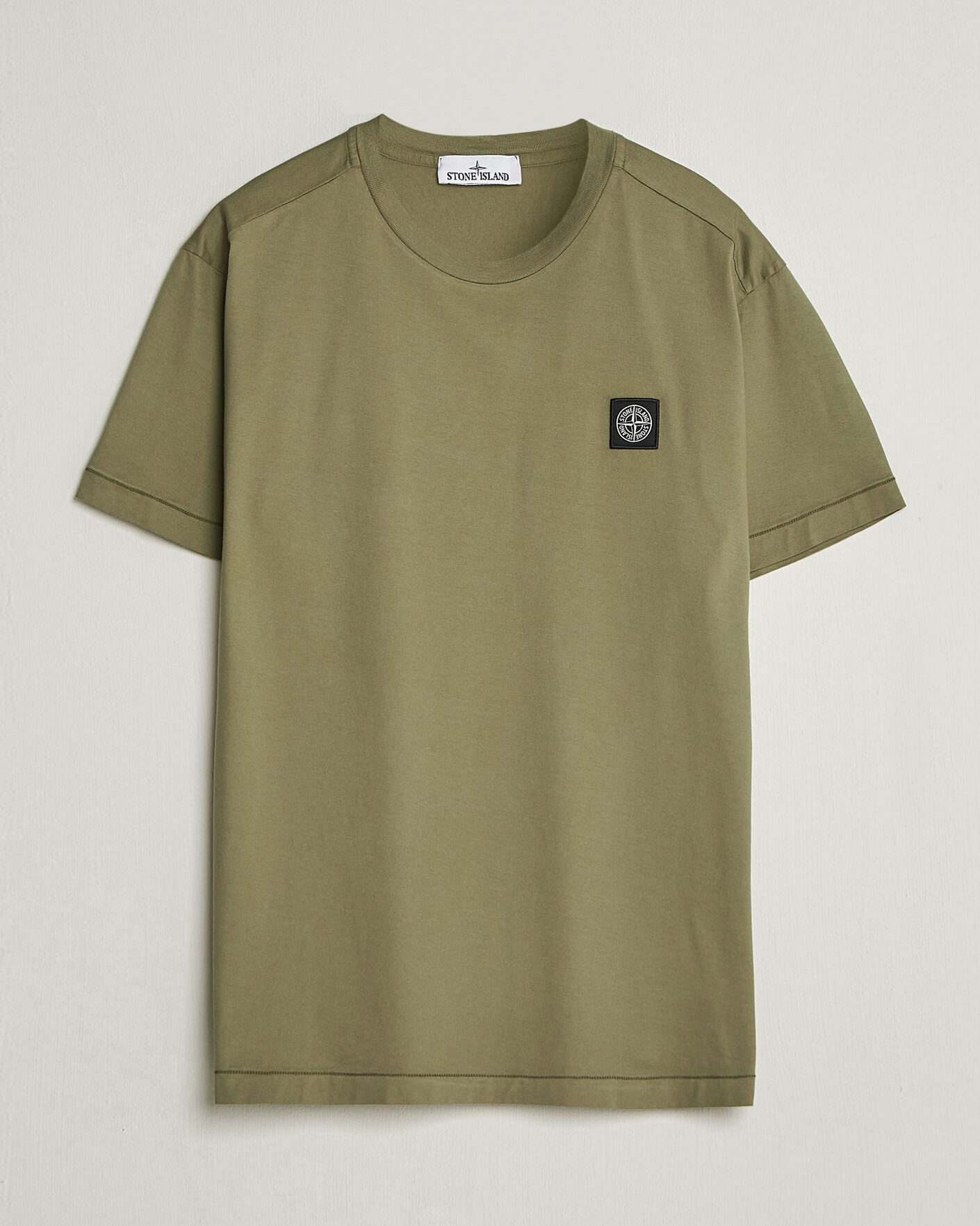 Homme | T-shirts | Stone Island | Garment Dyed Cotton Jersey T-Shirt Military Green