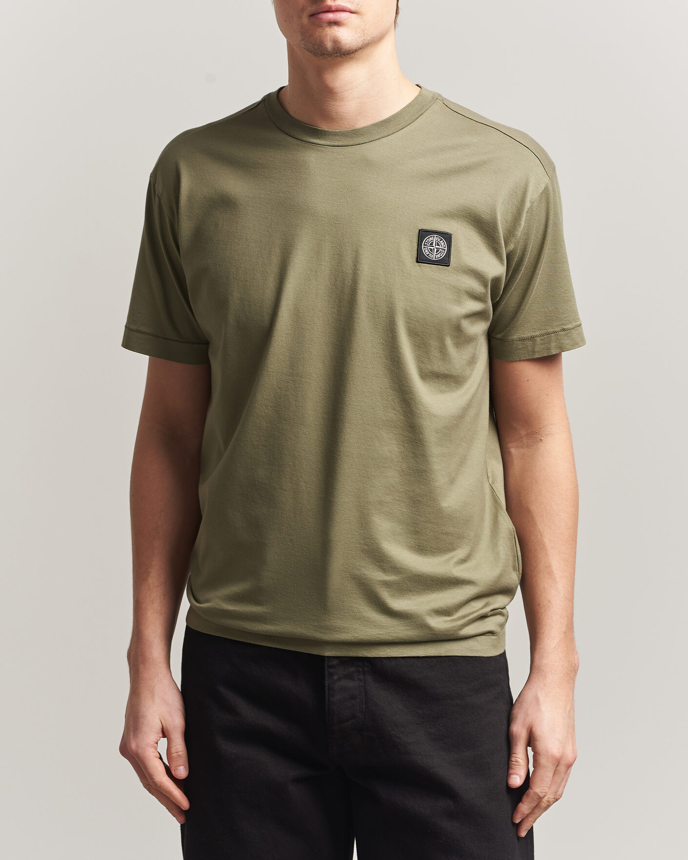 Homme | T-shirts | Stone Island | Garment Dyed Cotton Jersey T-Shirt Military Green