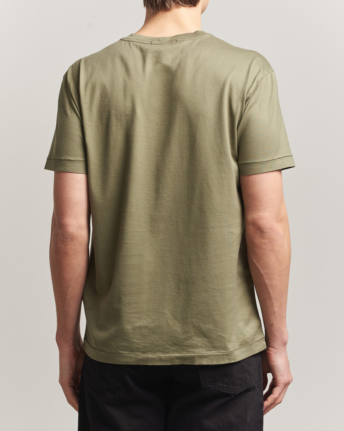 Homme | T-shirts | Stone Island | Garment Dyed Cotton Jersey T-Shirt Military Green