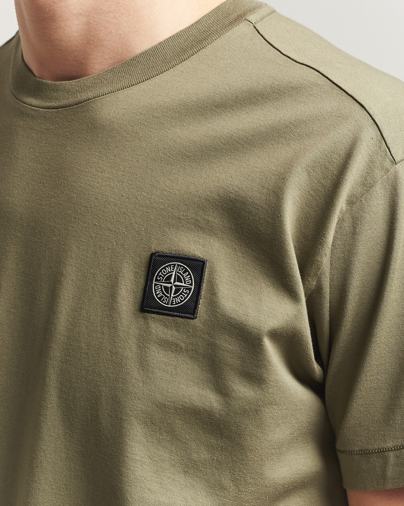 Homme | T-shirts | Stone Island | Garment Dyed Cotton Jersey T-Shirt Military Green