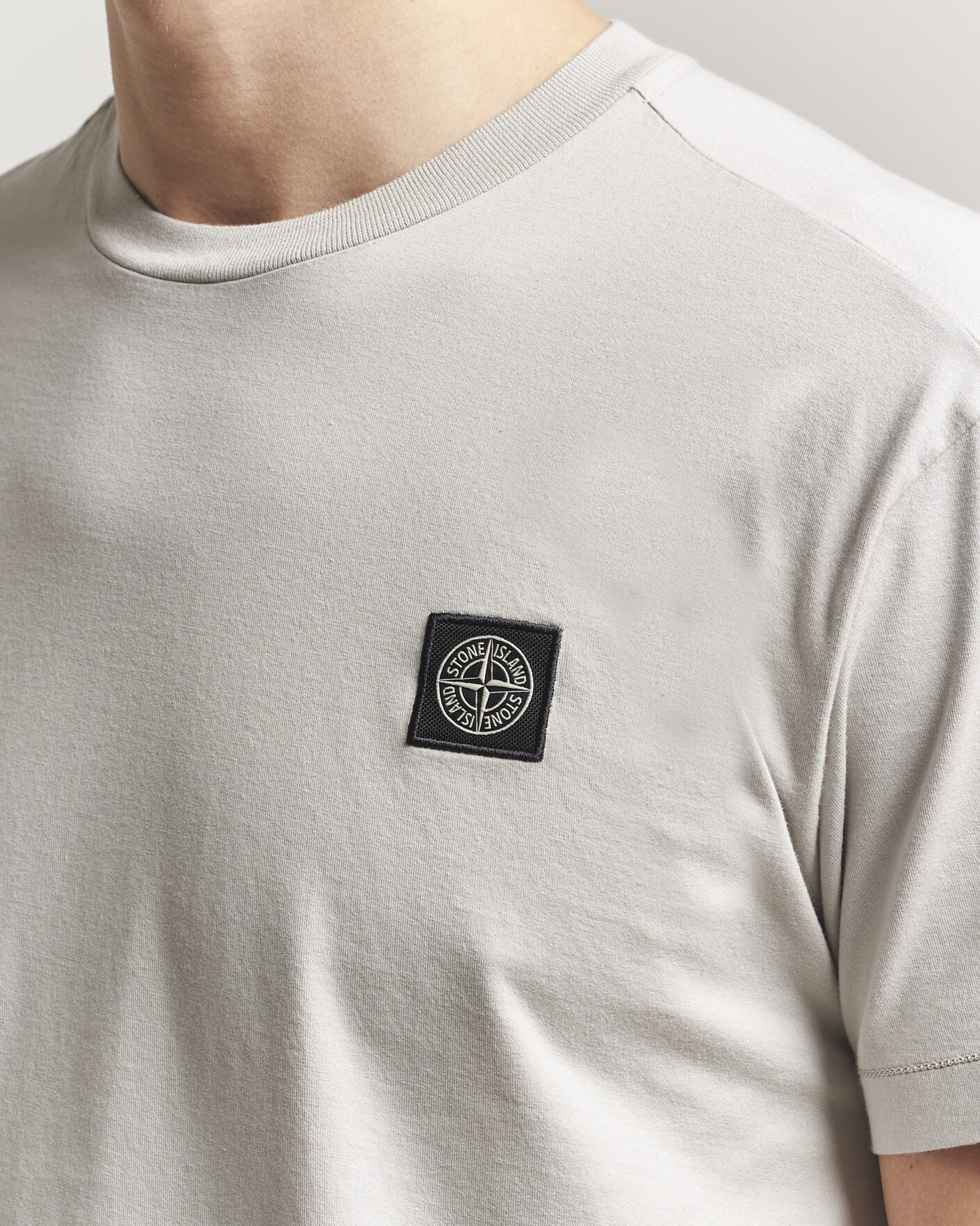 Heren | T-shirts | Stone Island | Garment Dyed Cotton Jersey T-Shirt Pearl Grey