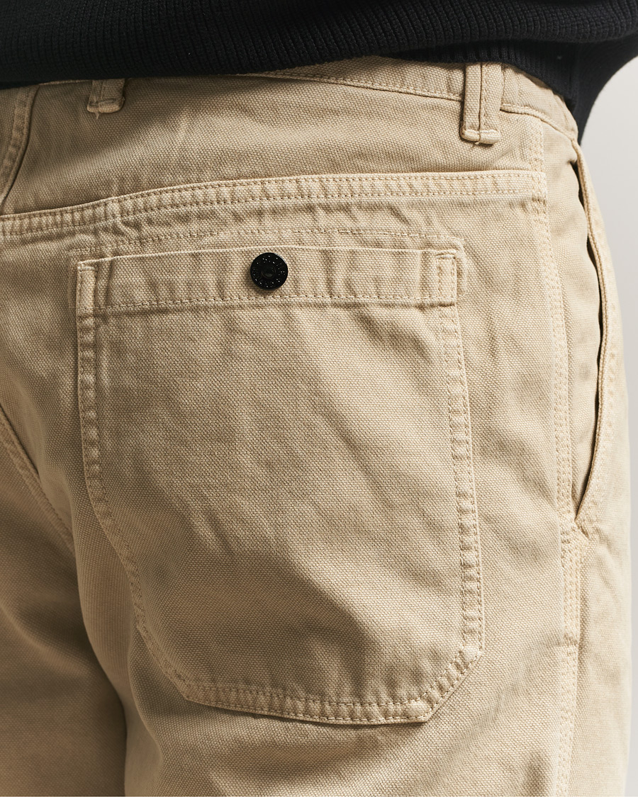 Homme | Pantalons | Stone Island | Organic Panama Cotton Trousers Desert