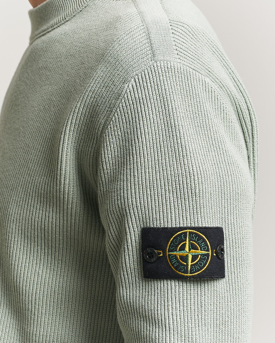 Homme | Pulls Et Tricots | Stone Island | Ribbed Soft Organic Cotton Crewneck Sage