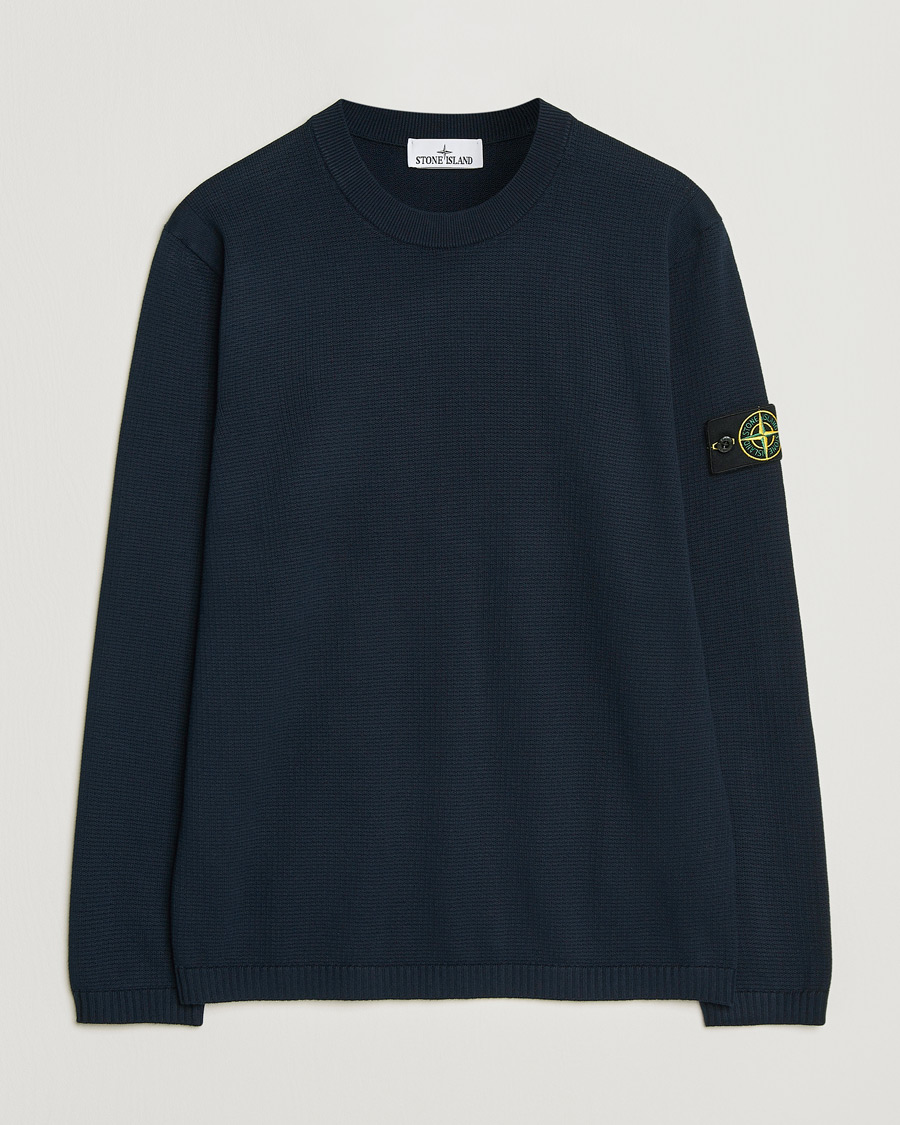 Homme | Pulls Et Tricots | Stone Island | Micro Stitch Soft Organic Cotton Crewneck Navy