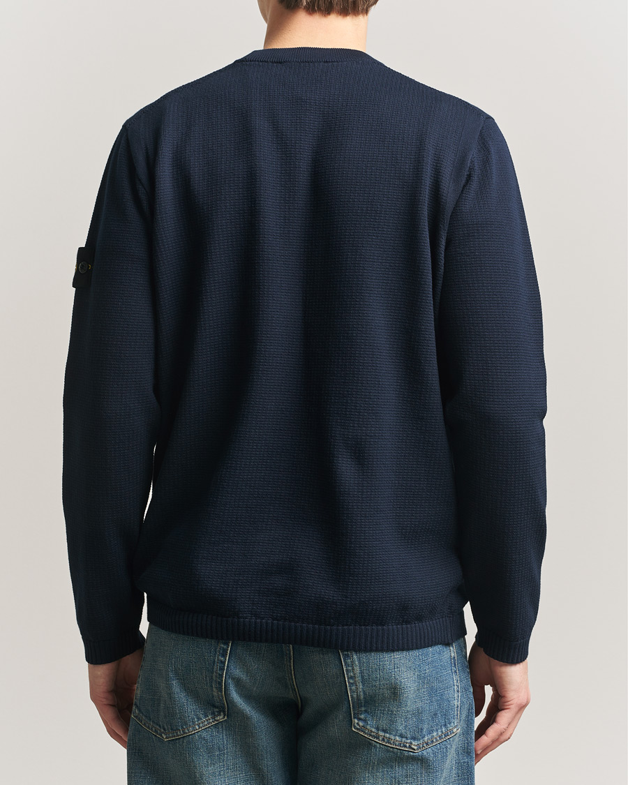 Homme | Pulls Et Tricots | Stone Island | Micro Stitch Soft Organic Cotton Crewneck Navy