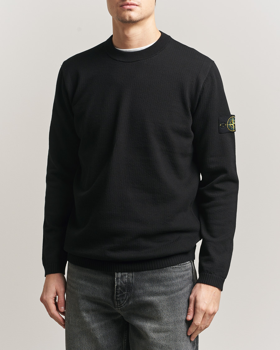 Heren | Truien | Stone Island | Micro Stitch Soft Organic Cotton Crewneck Black