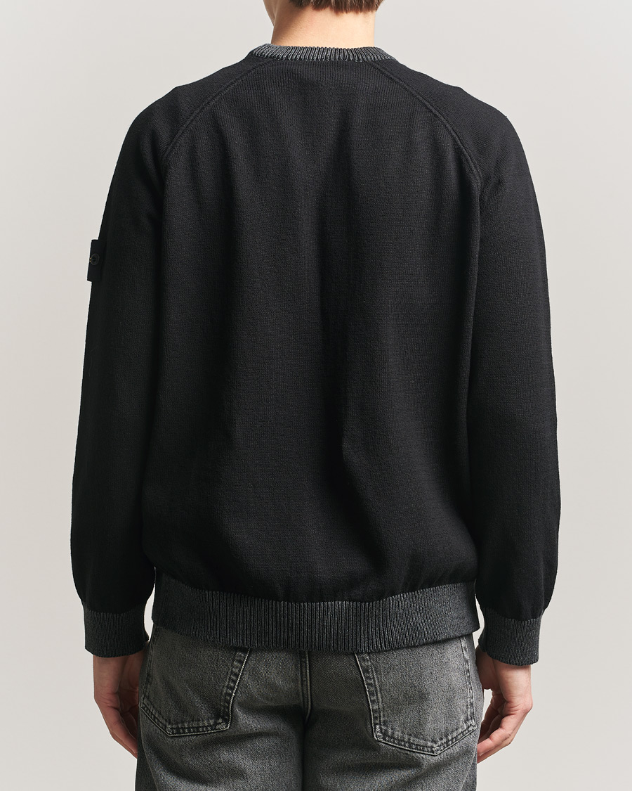 Homme | Pulls Et Tricots | Stone Island | Raw Hand Organic Cotton Raglan Crewneck Black
