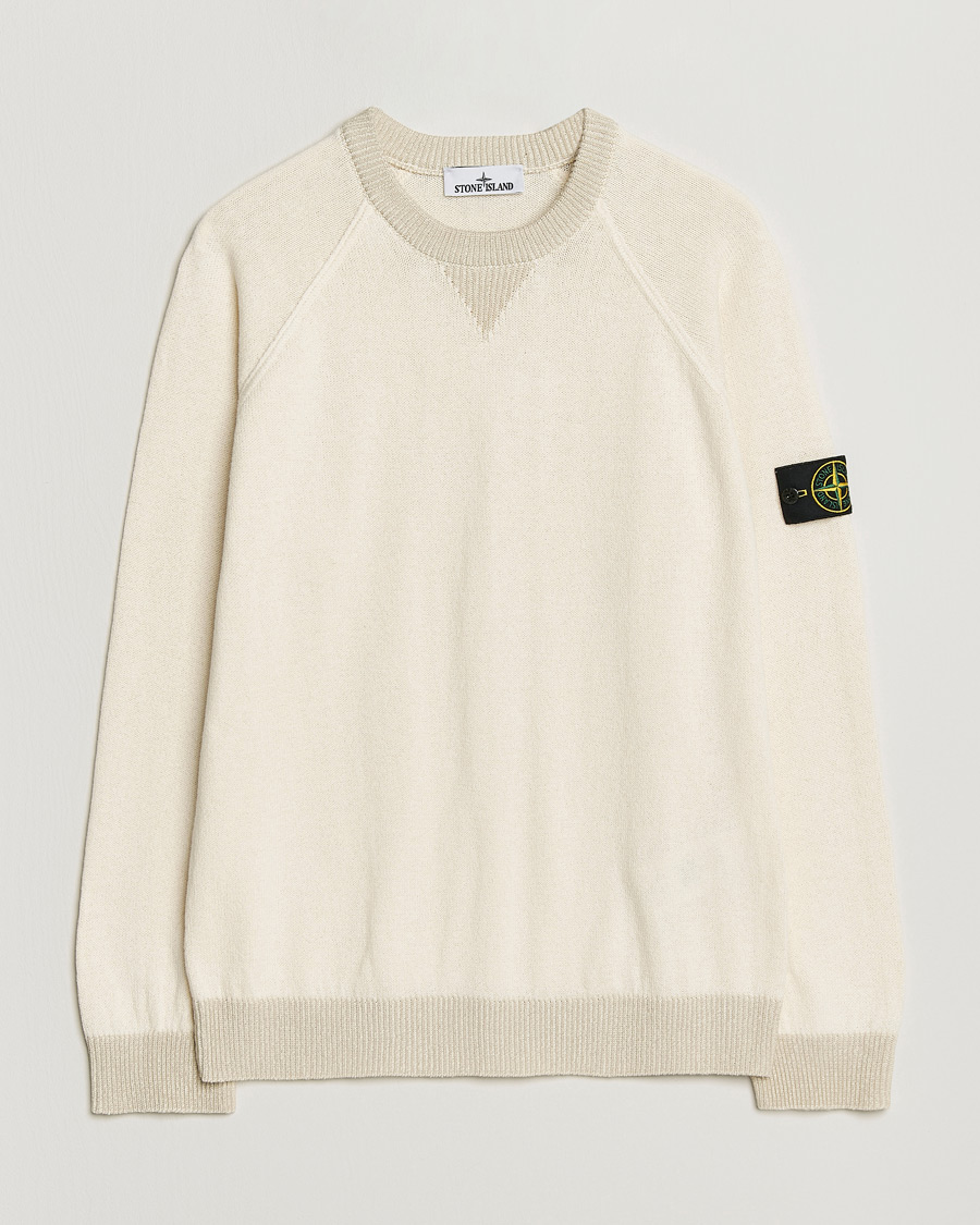 Homme | Pulls Et Tricots | Stone Island | Raw Hand Organic Cotton Raglan Crewneck Ivory