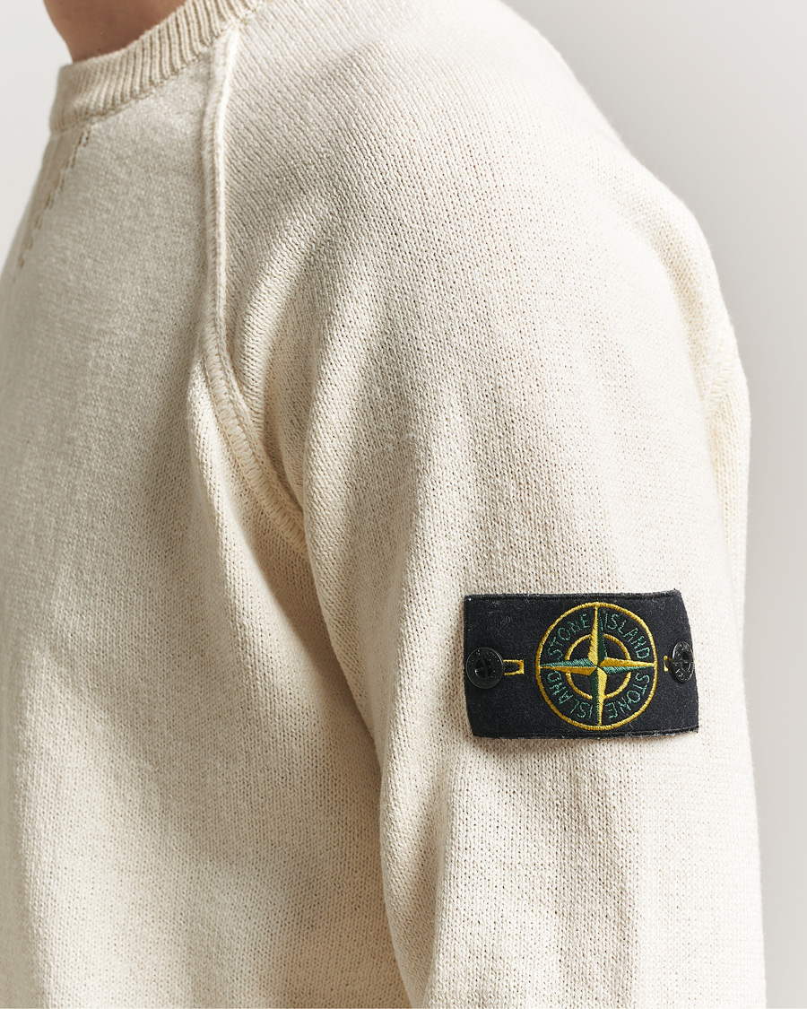 Homme | Pulls Et Tricots | Stone Island | Raw Hand Organic Cotton Raglan Crewneck Ivory