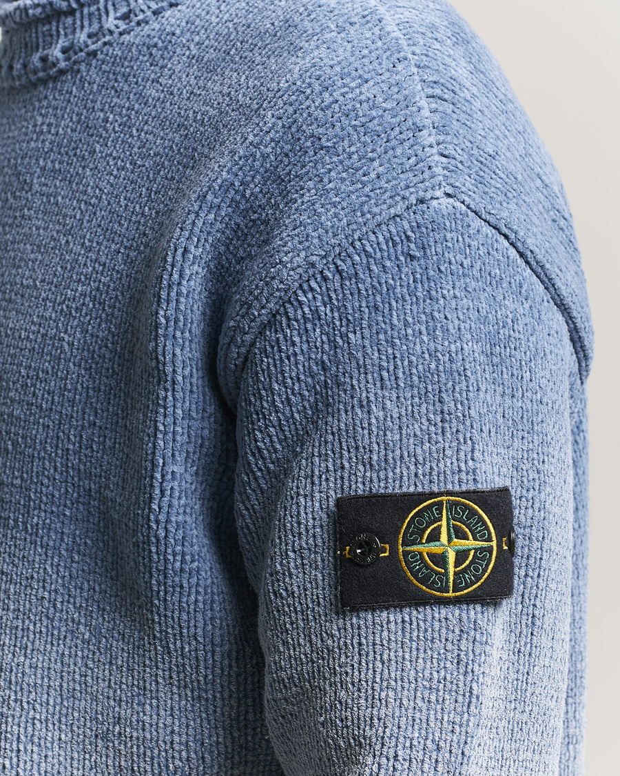 Heren | Truien | Stone Island | Cotton Chenille Degrade Print Crewneck Dark Blue