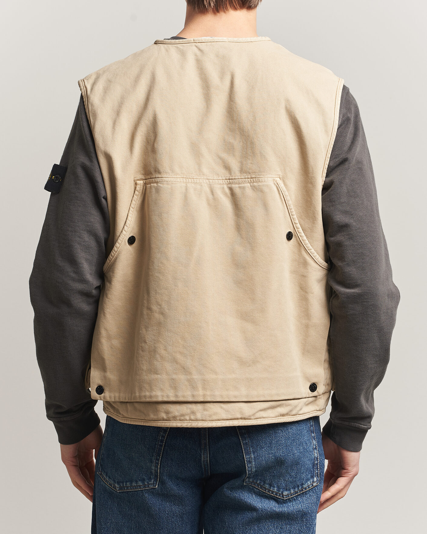 Homme | Gilets | Stone Island | Organic Panama Cotton Padded Vest Desert