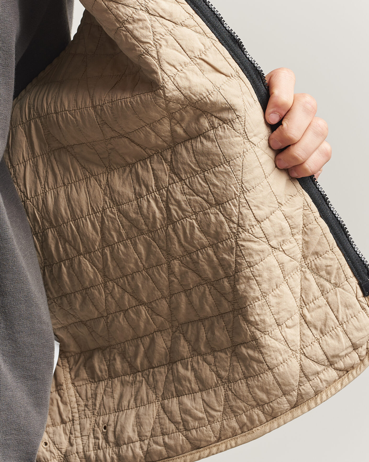 Homme | Gilets | Stone Island | Organic Panama Cotton Padded Vest Desert