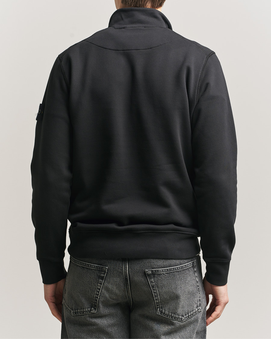 Heren | Truien | Stone Island | Garment Dyed Fleece Half Zip Black