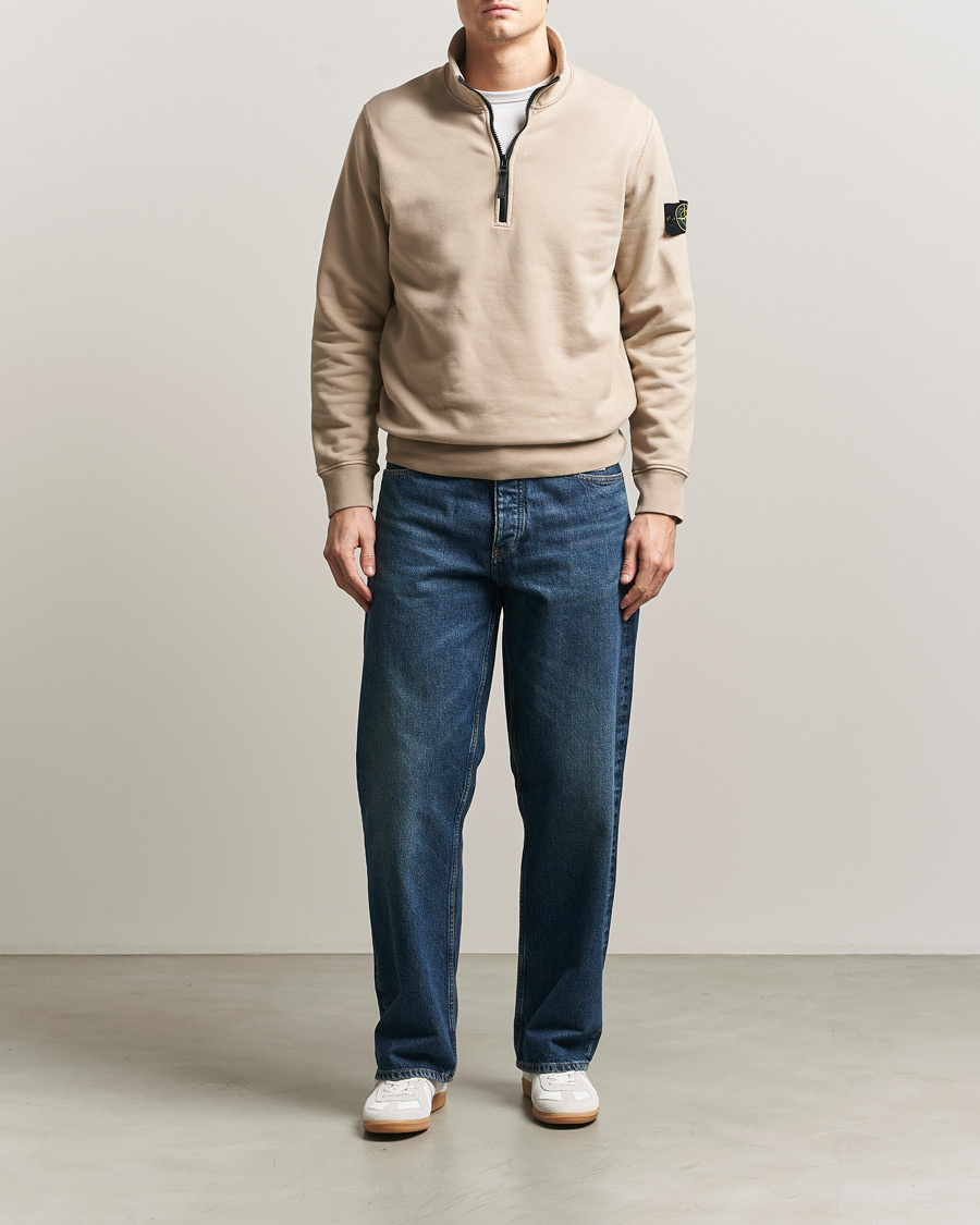 Homme | Pulls Et Tricots | Stone Island | Garment Dyed Fleece Half Zip Desert