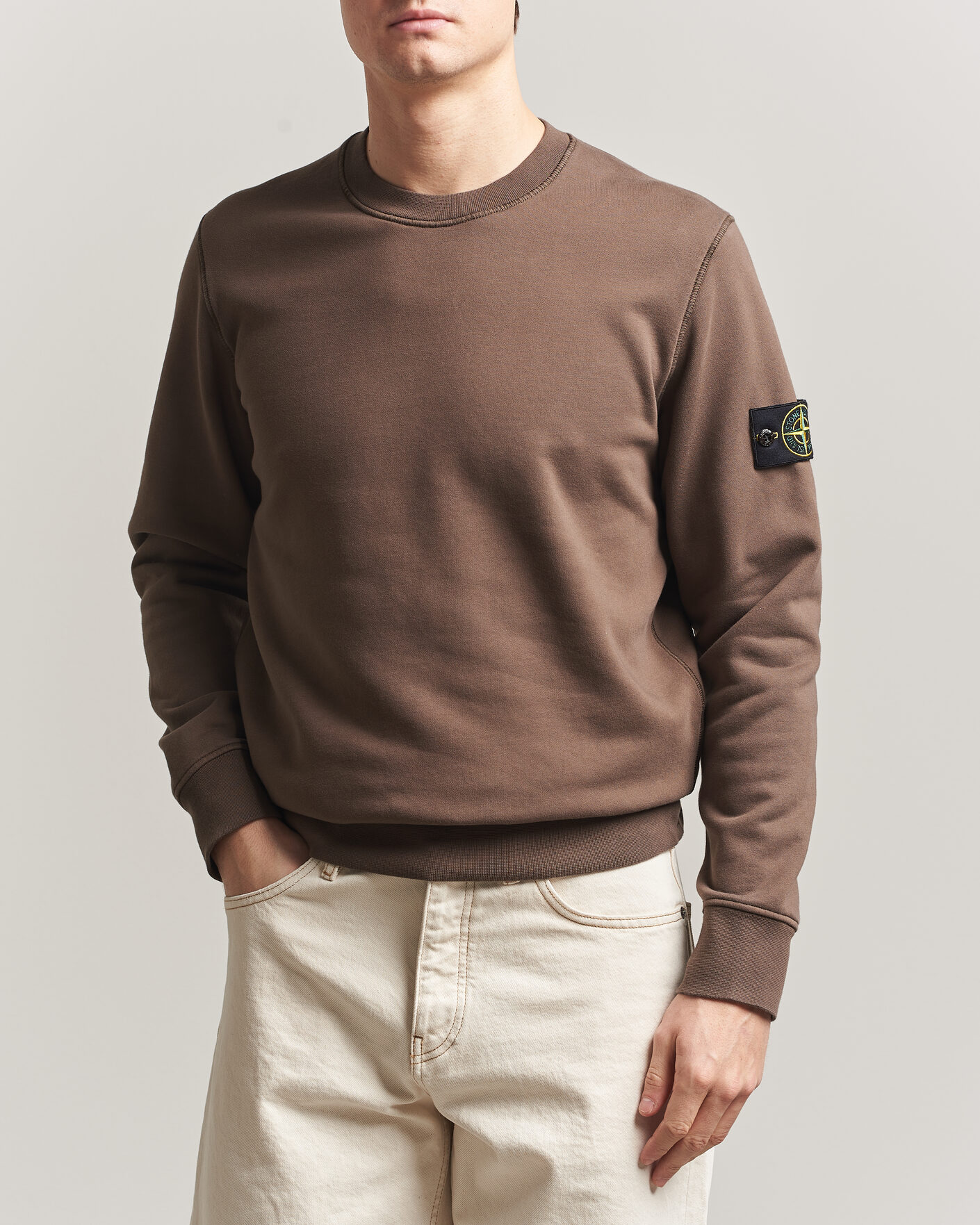 Homme | Pulls Et Tricots | Stone Island | Garment Dyed Fleece Sweatshirt Umber