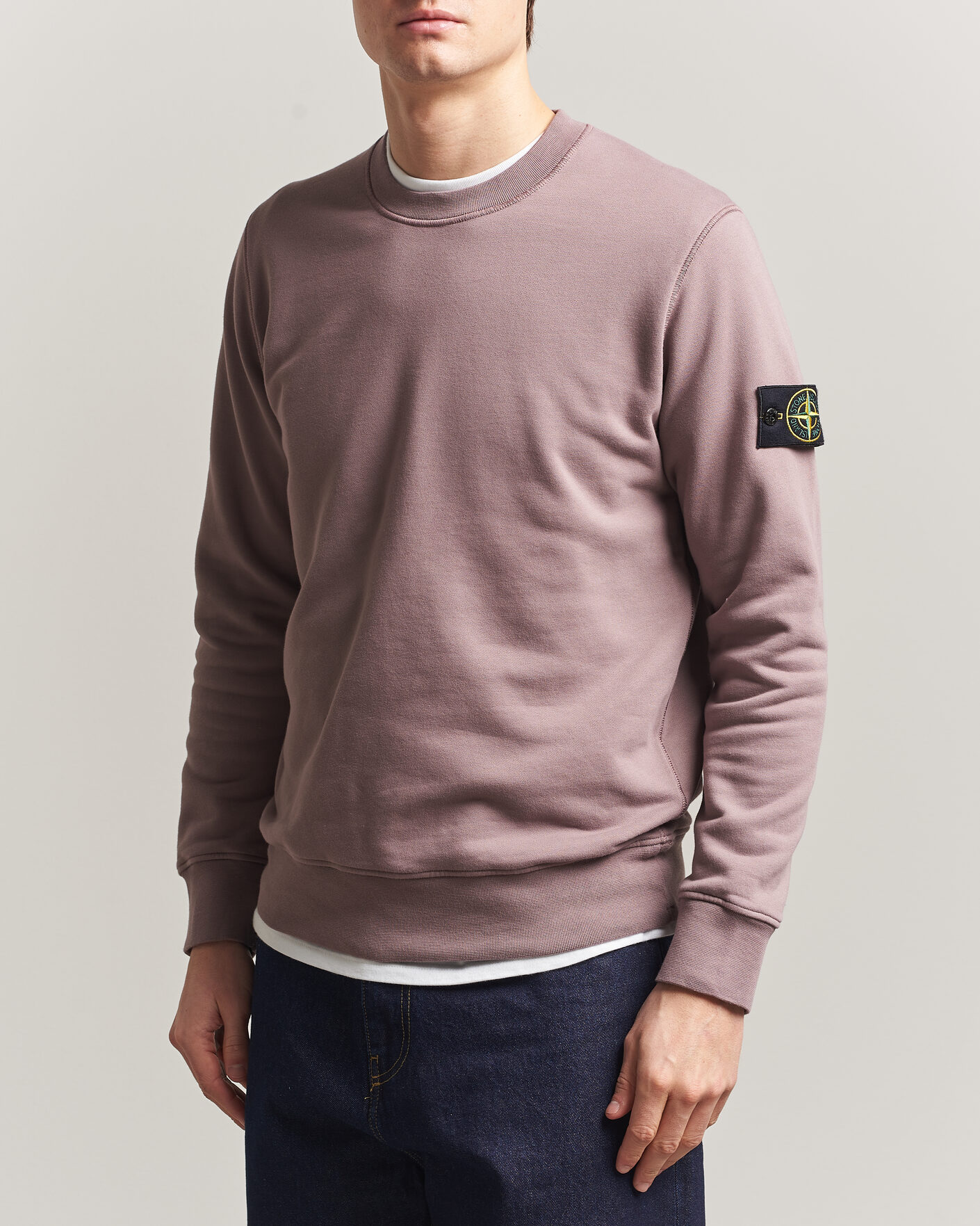 Homme | Pulls Et Tricots | Stone Island | Garment Dyed Fleece Sweatshirt Purple Grey