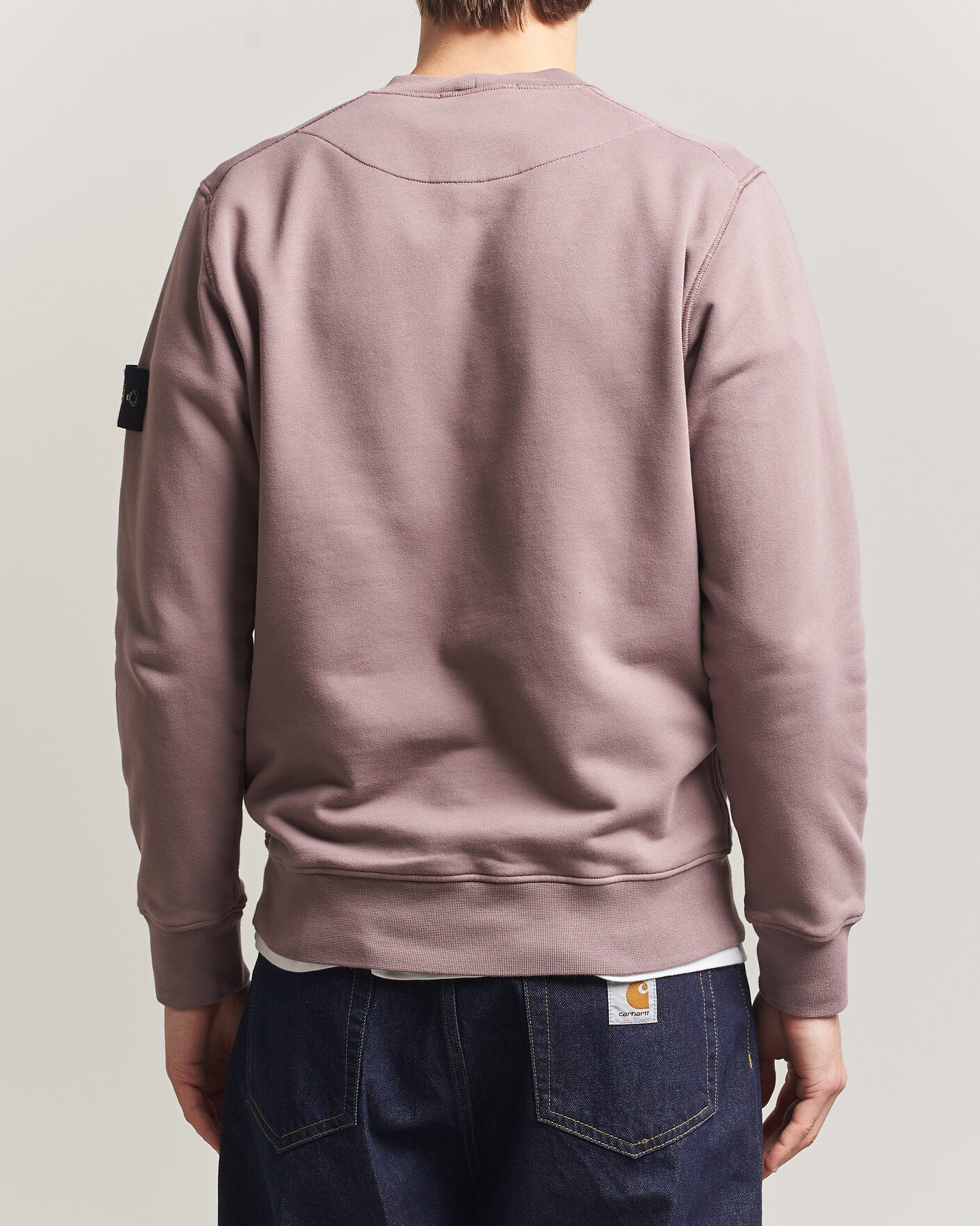 Homme | Pulls Et Tricots | Stone Island | Garment Dyed Fleece Sweatshirt Purple Grey