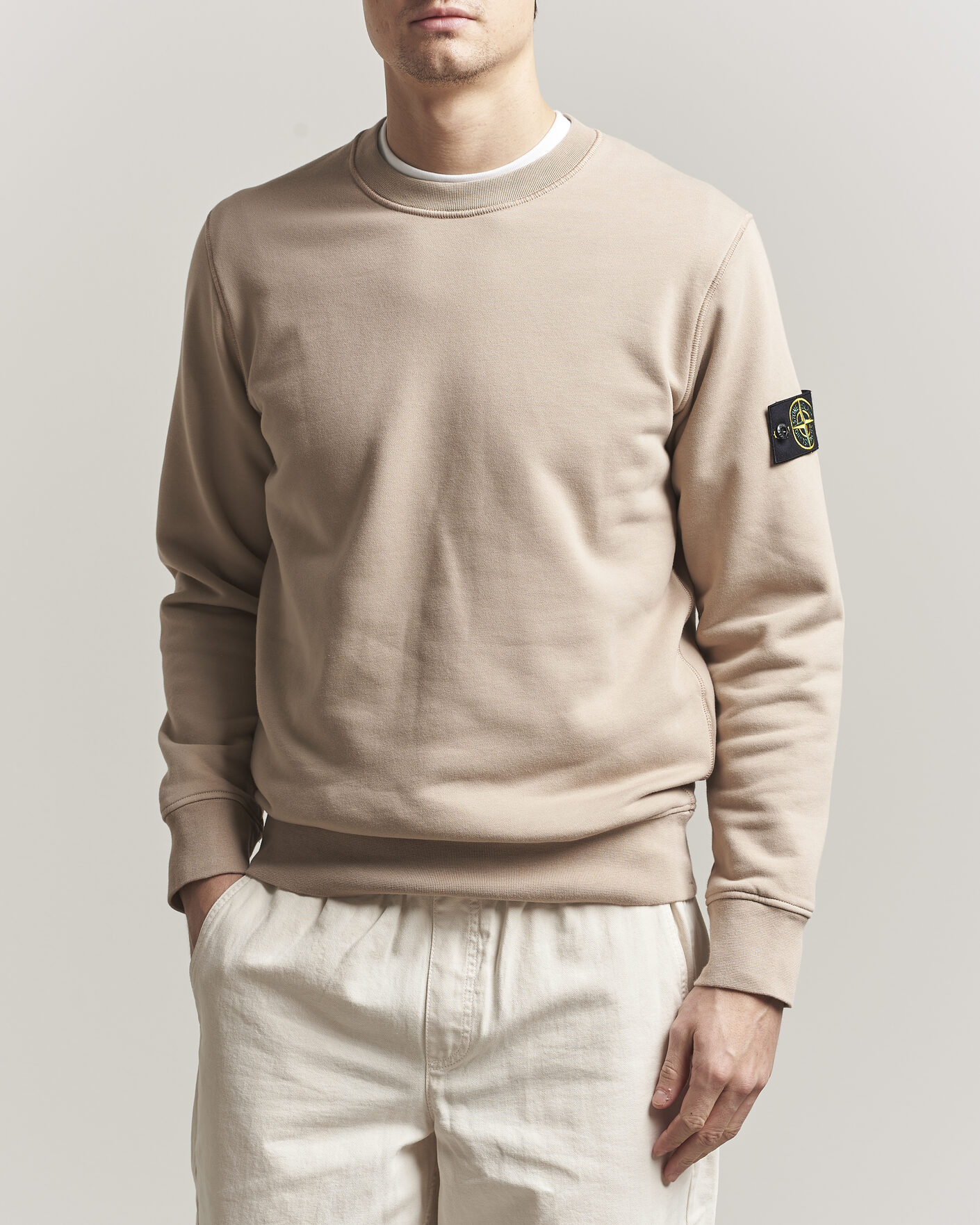 Homme | Pulls Et Tricots | Stone Island | Garment Dyed Fleece Sweatshirt Desert