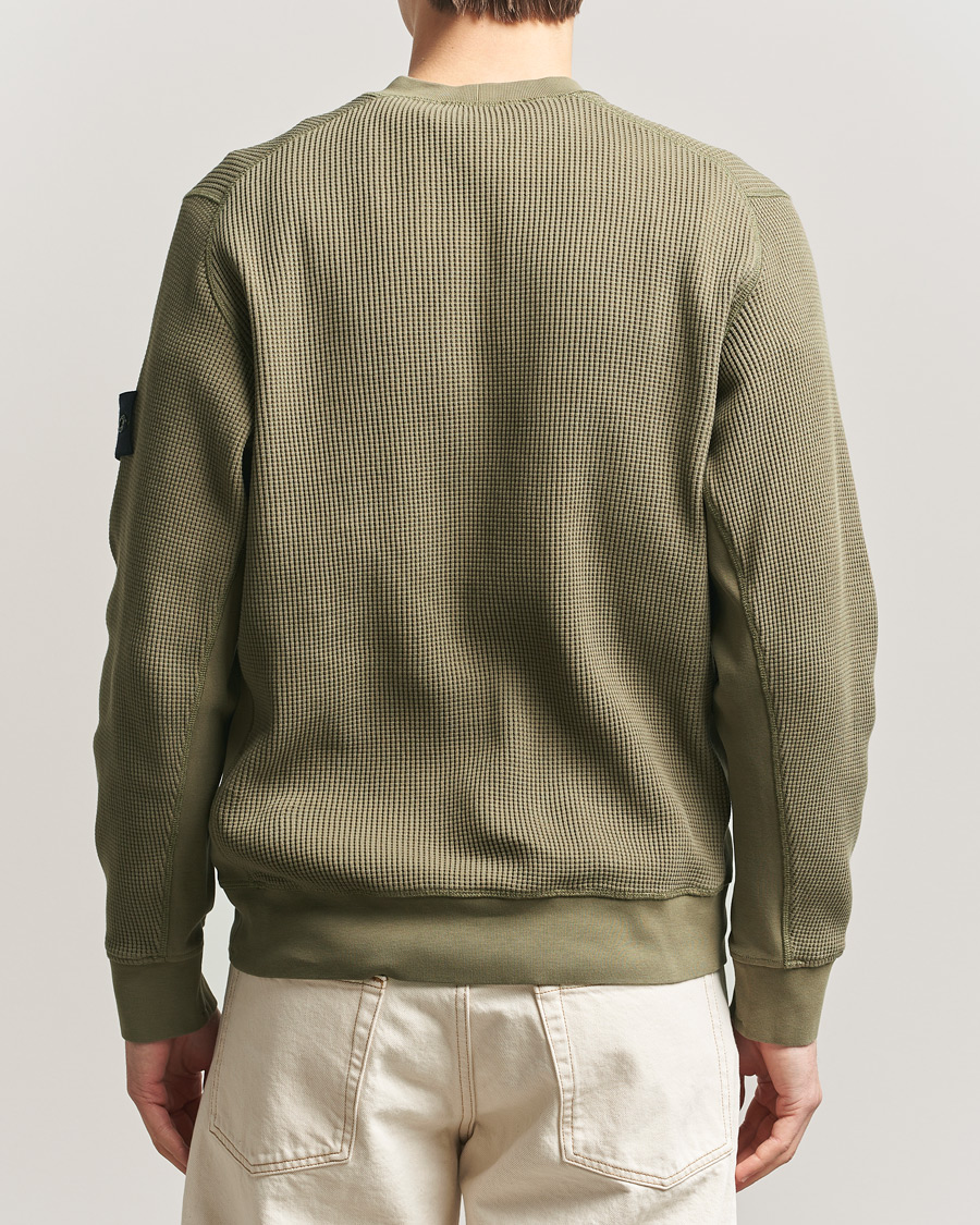 Homme | Pulls Et Tricots | Stone Island | Organic Cotton Waffle Fleece Sweatshirt Military