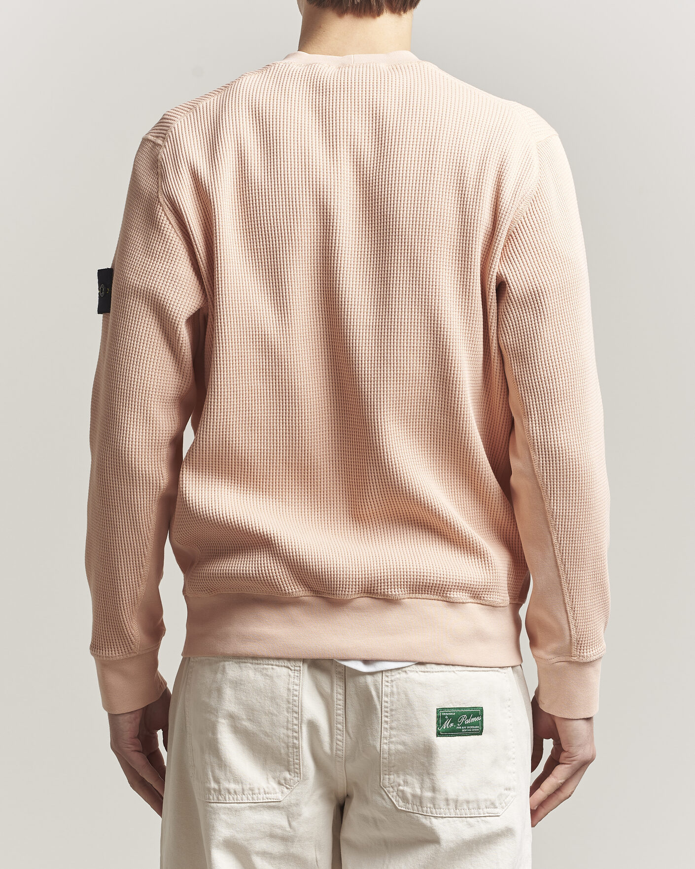 Heren | Truien | Stone Island | Organic Cotton Waffle Fleece Sweatshirt Plaster Pink