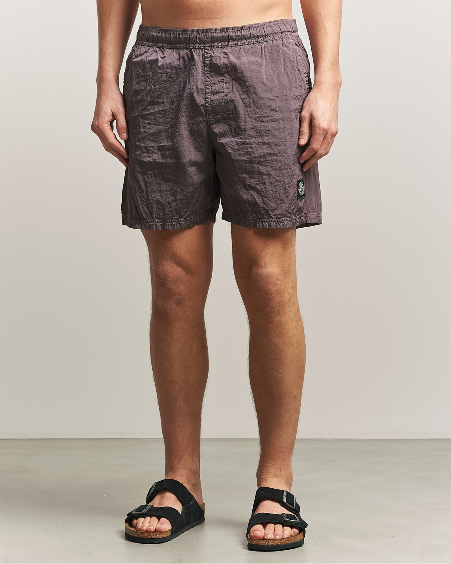 Heren | Zwembroek | Stone Island | Nylon Metal Econyl Swimshorts Purple Grey