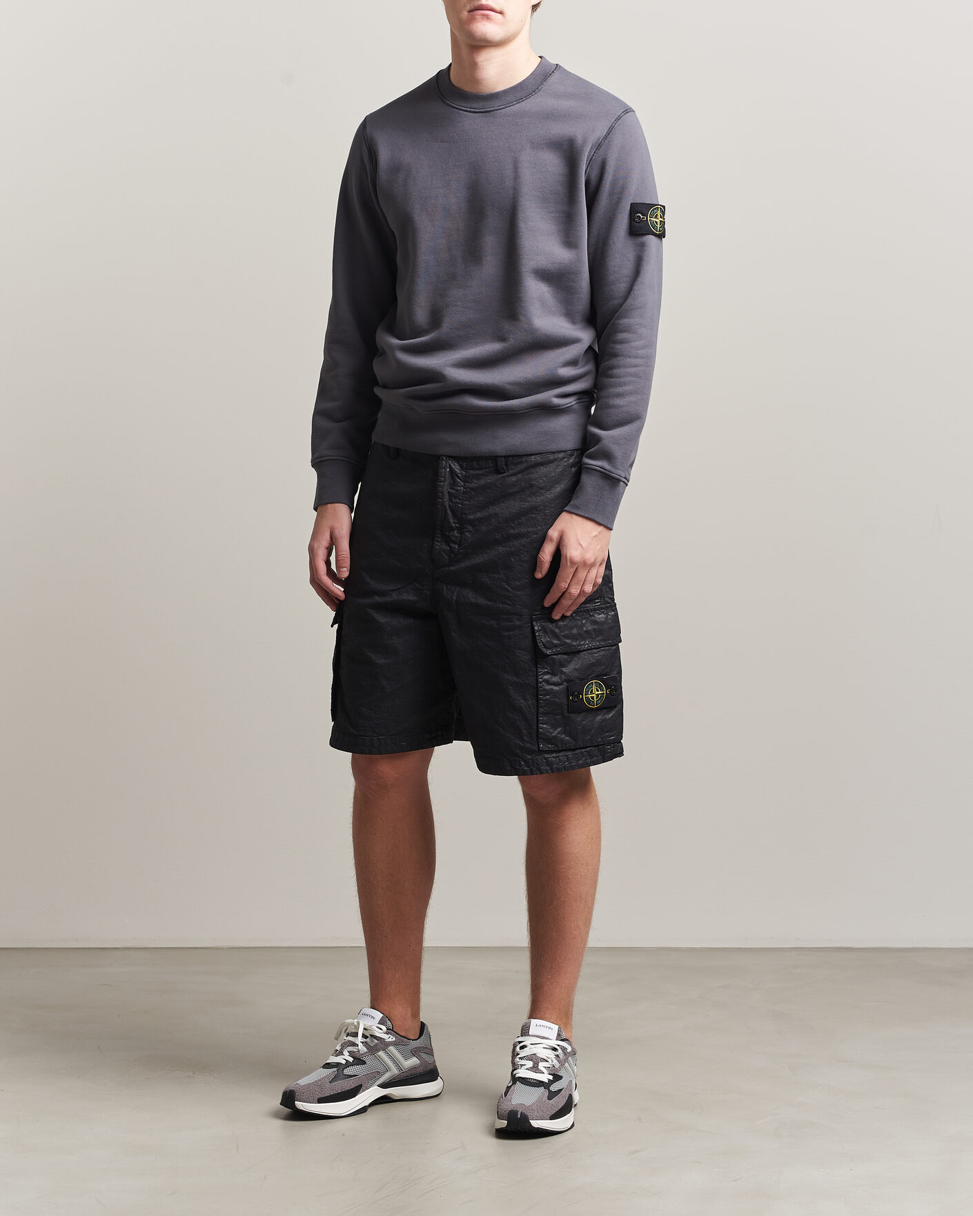 Heren | Korte broek | Stone Island | Nylon Panama Cargo Shorts Black