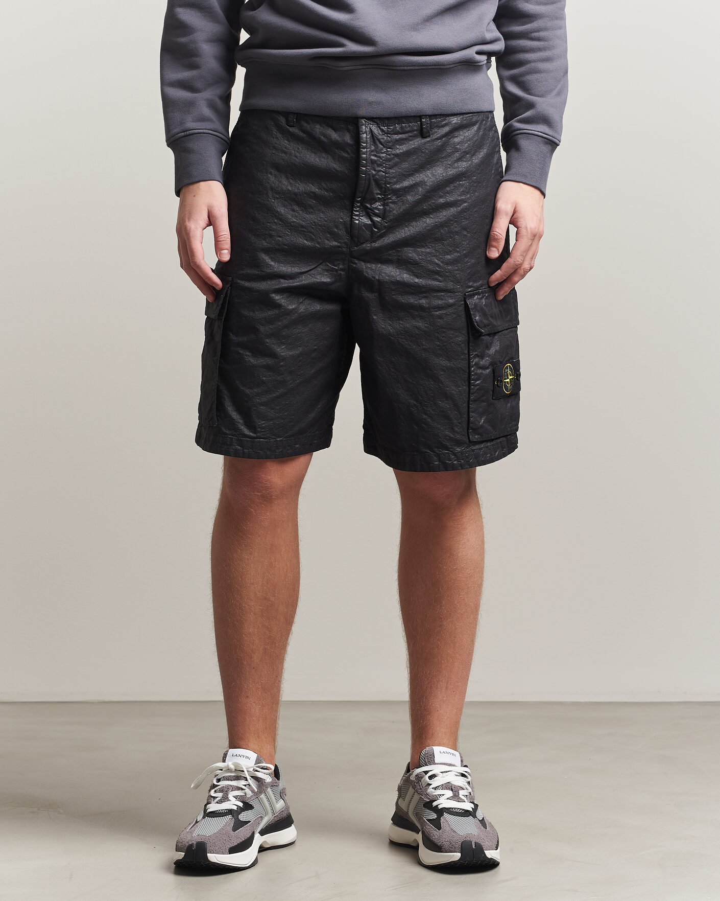 Heren | Korte broek | Stone Island | Nylon Panama Cargo Shorts Black
