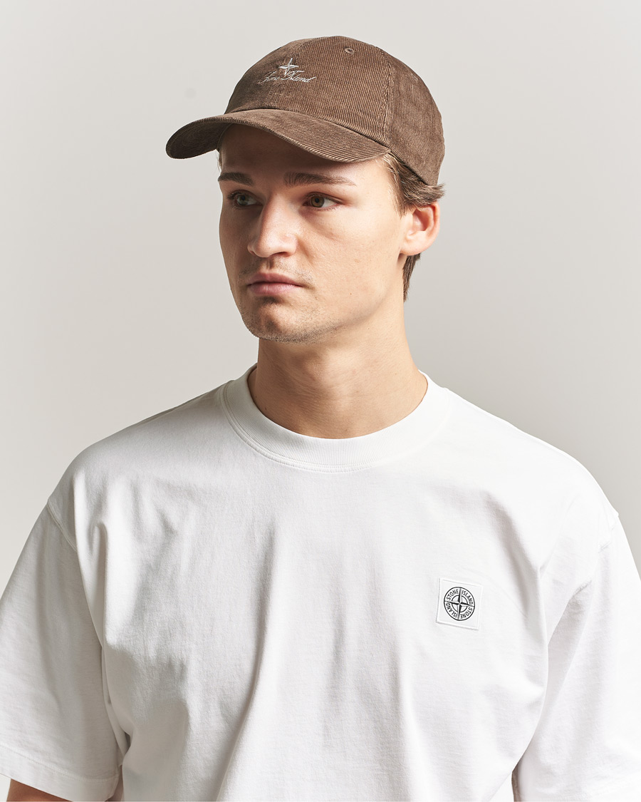 Homme | Bobs Et Casquettes | Stone Island | Micro Cord Cotton Cap Umber