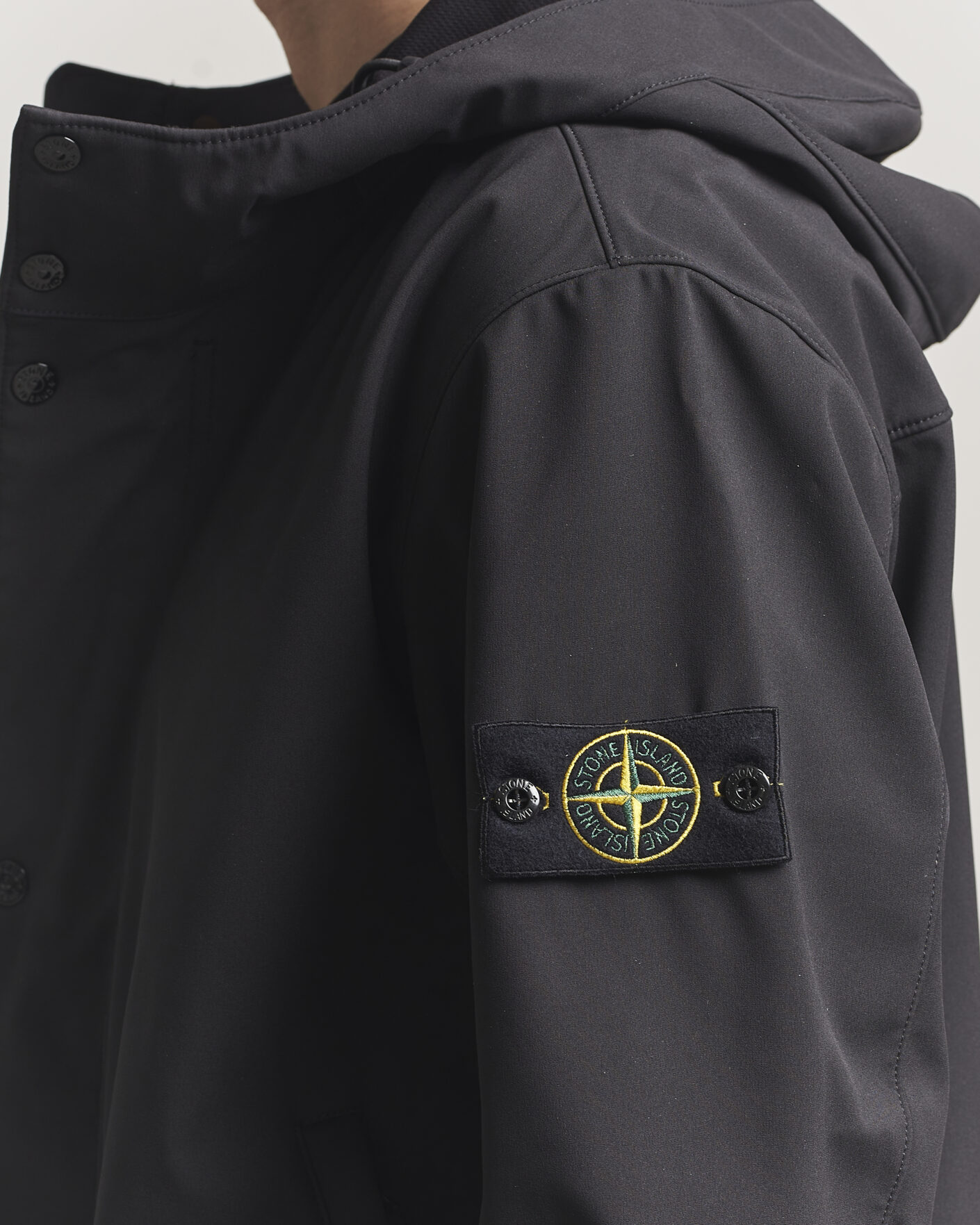 Homme | Manteaux Et Vestes | Stone Island | Soft Shell Hooded Jacket Black