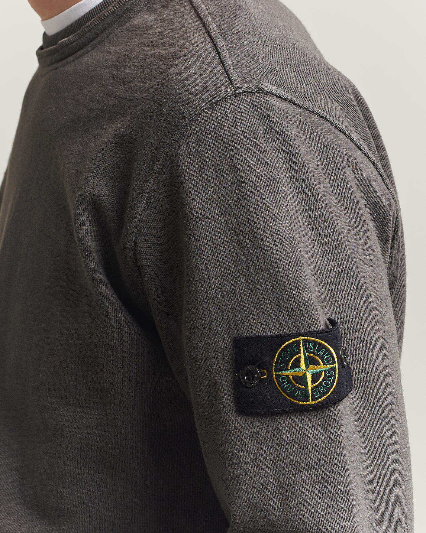 Heren | Truien | Stone Island | Old Dyed Cotton Sweatshirt Charcoal