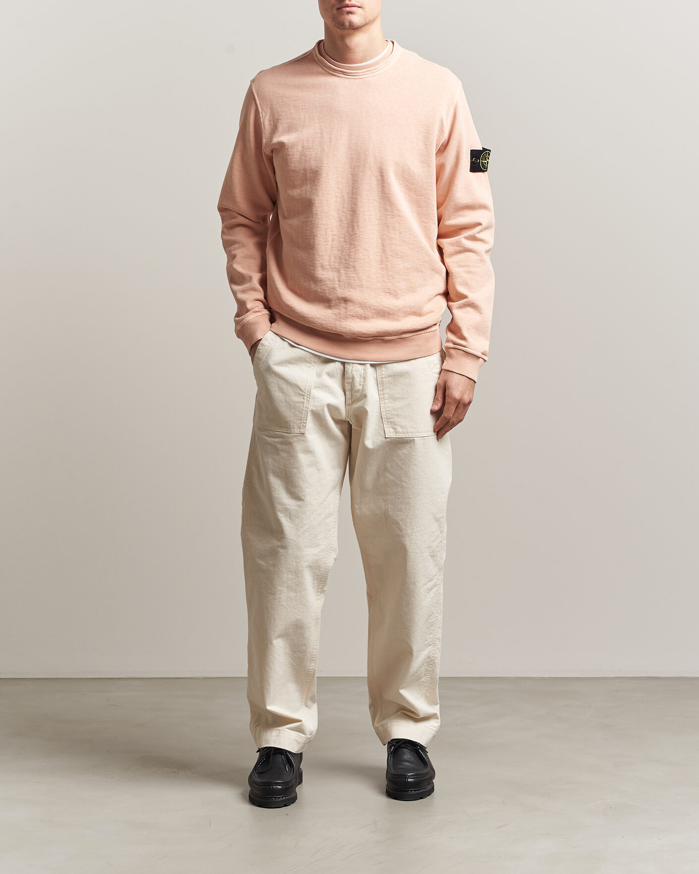 Heren | Truien | Stone Island | Old Dyed Cotton Sweatshirt Plaster Pink
