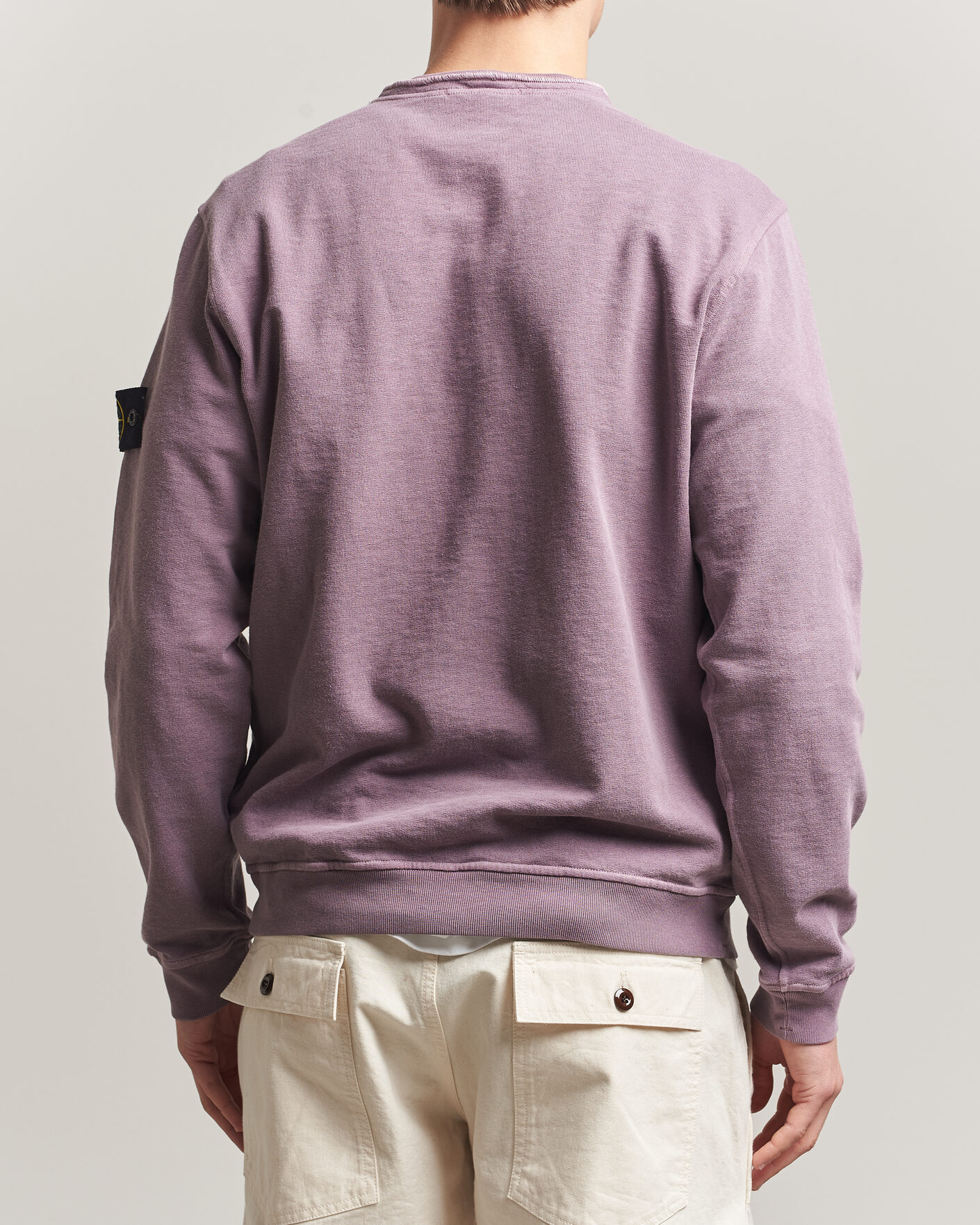 Heren | Truien | Stone Island | Old Dyed Cotton Sweatshirt Purple Grey