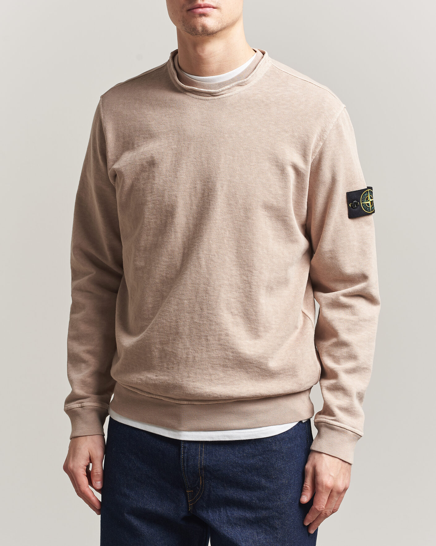 Heren | Truien | Stone Island | Old Dyed Cotton Sweatshirt Desert