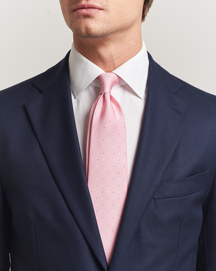 Homme | Cravates | E. Marinella | 3-Fold Printed Silk Tie Pink